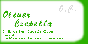 oliver csepella business card